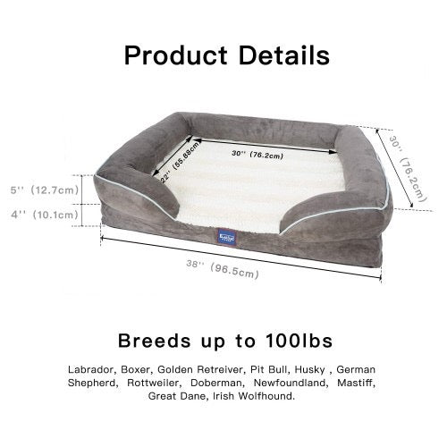 Orthopedic Memory Foam Dog Bed Lounge